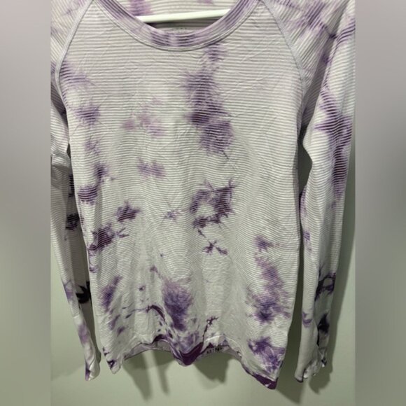 Lululemon Swiftly Tech Long Sleeve Shirt 2.0Shibori Stripe Wisteria Purple - Picture 3 of 5